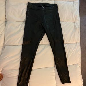 Express black pleather leggings